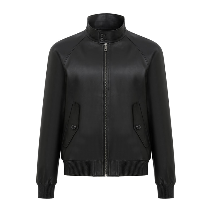 Akando Siyah Erkek Bomber Deri Ceket