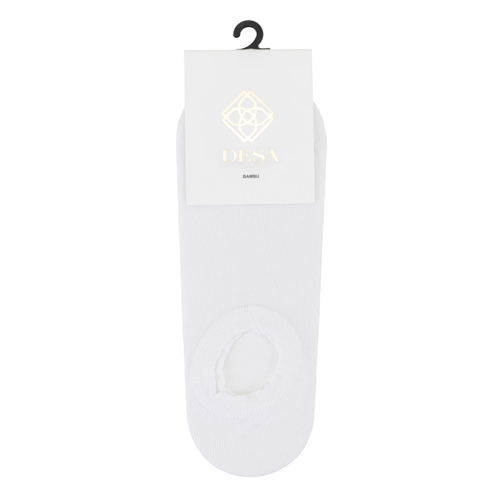 Beyaz Erkek Bambu Sneaker Çorap