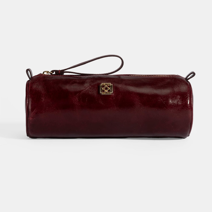 Bordo Deri Kalemlik/Tıraş/Makyaj Çantası