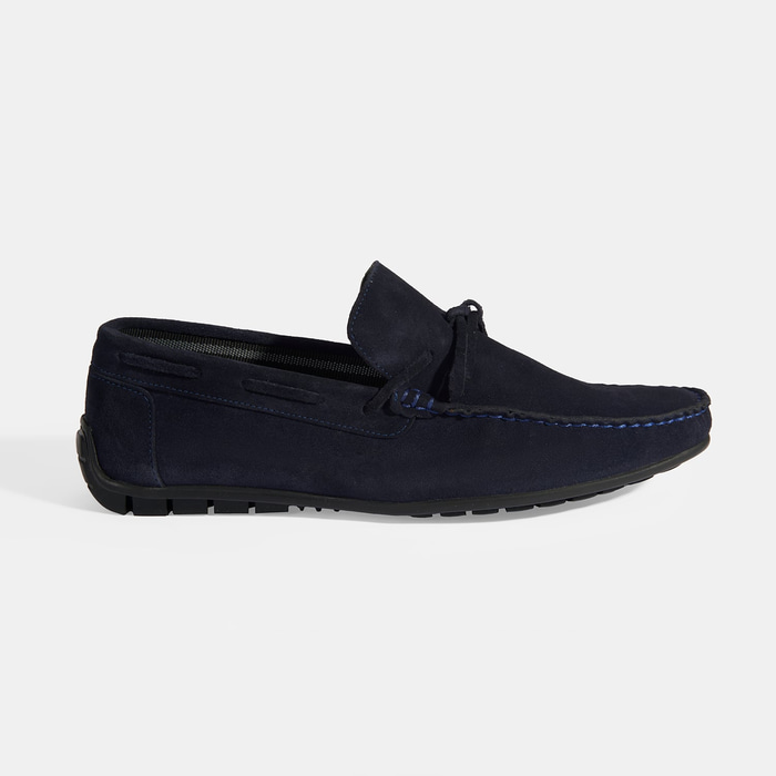 Calandra Lacivert Erkek Bağcık Detaylı Slip-On Süet Loafer