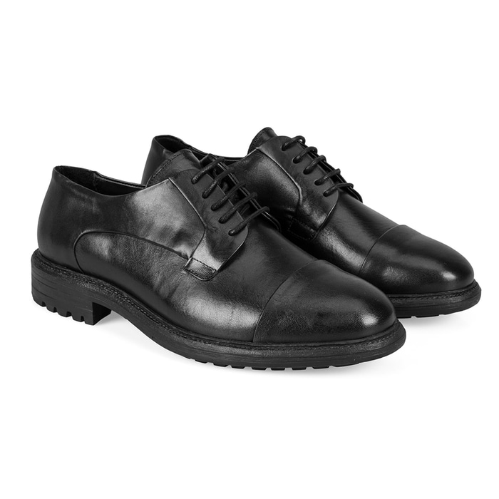 Darly Siyah Erkek Deri Günlük Ayakkabı