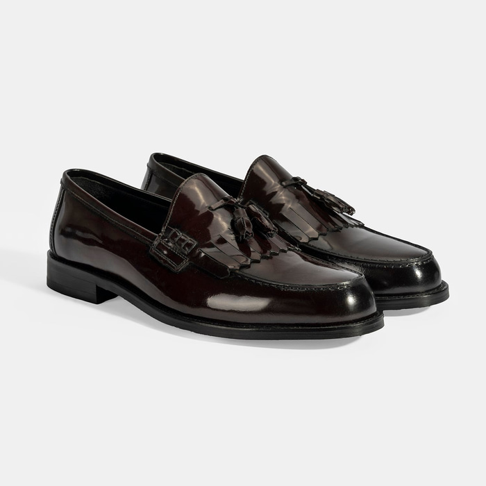DESA  Erkek Bordo Püskül Detaylı Deri Loafer