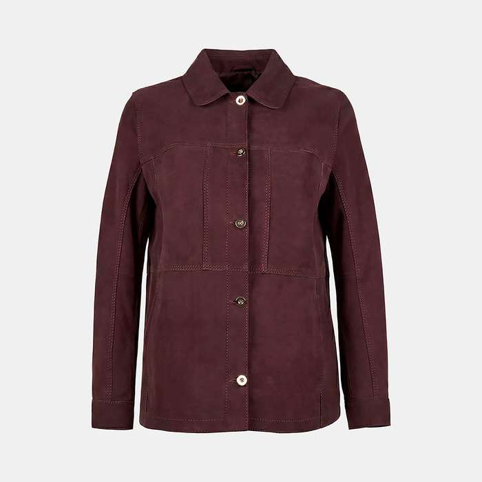 DESA Kadın Kiremit Gömlek Yakalı Düğmeli Süet Ceket