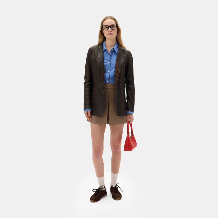 Dioran Kahve Kadın Çift Taraflı Süet Ceket