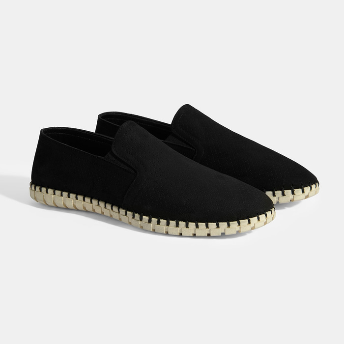 Dislina Siyah Erkek Deri Slip-On Günlük Ayakkabı