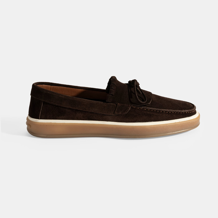 Erkek Kahve Süet Püsküllü Loafer