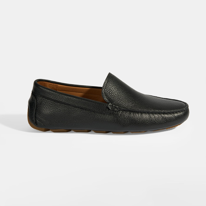 Erkek Siyah Slip-On Deri Loafer