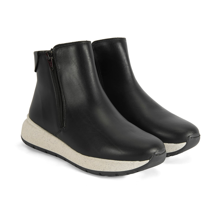 Gillian Siyah Kadın DesaComfort Fermuarlı Deri Bot