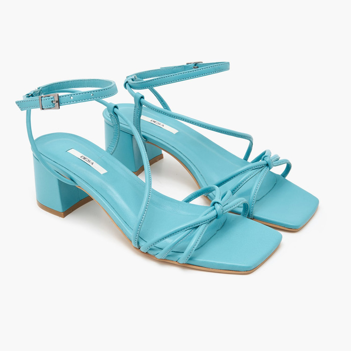 Hara Turkuaz Kadın Deri Sandalet