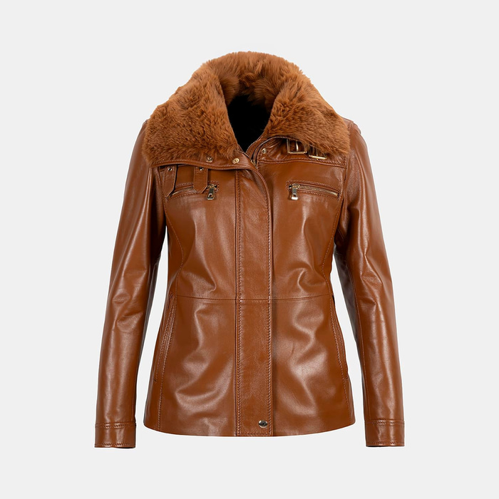 K15007 KADIN KÜRK YAKA MONT