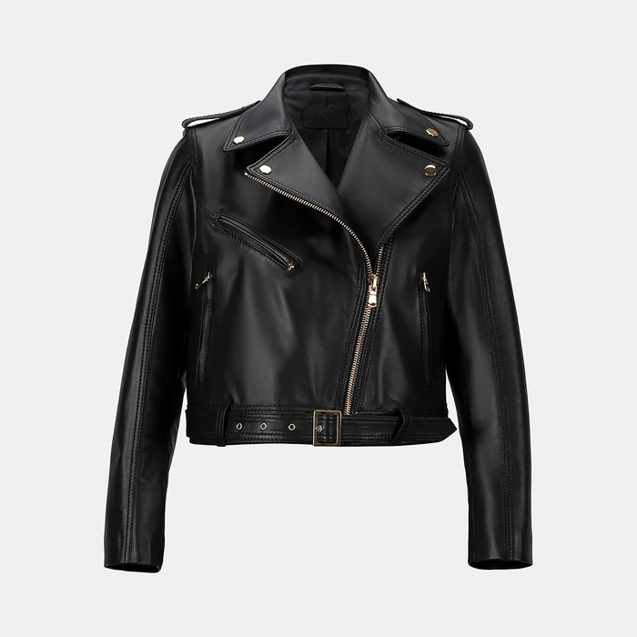 K15059 KADIN DERİ CEKET-E