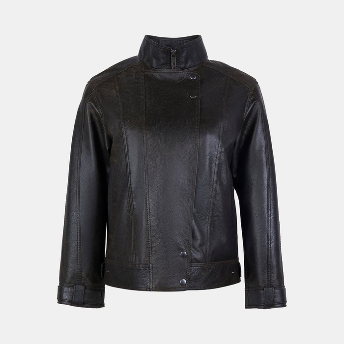 K15232 KADIN DERİ BOMBER CEKET
