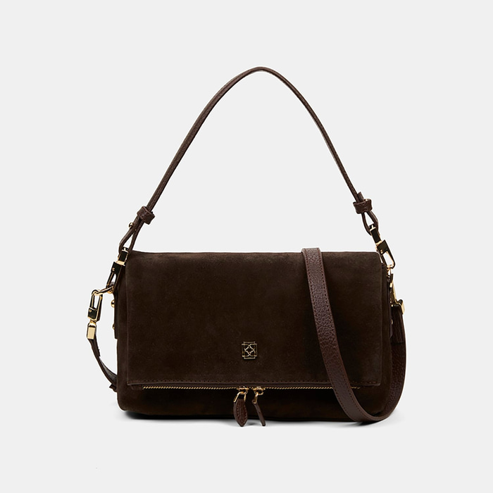 Kadın Acı Kahve Ayarlanabilir Askılı Süet Omuz Çantası