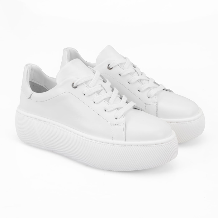 Kadın Beyaz Deri Günlük Ayakkabı