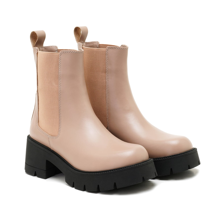 Kadın Ekru Deri Bot