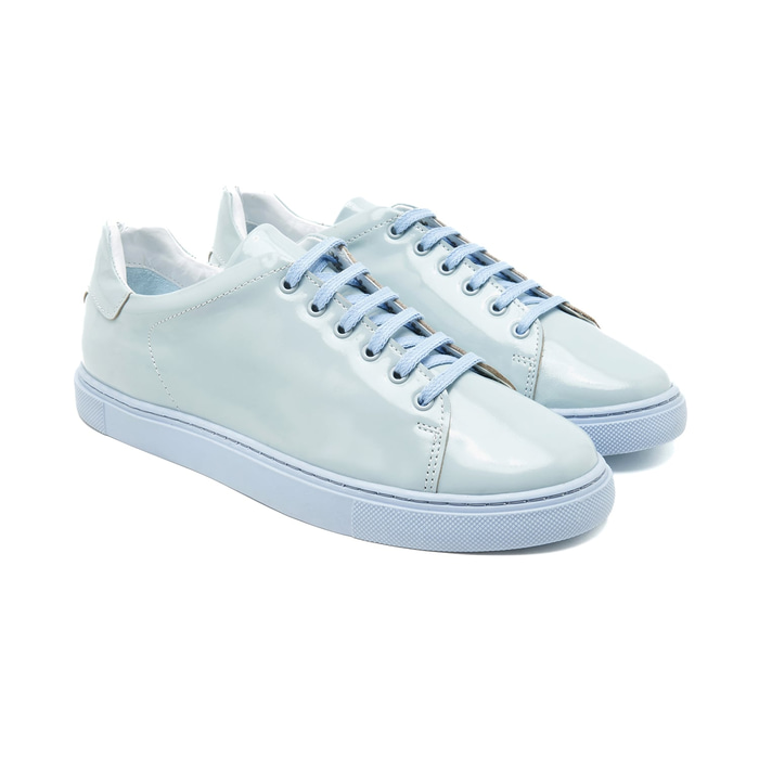 Kadın Mavi Rugan Deri Spor Ayakkabı