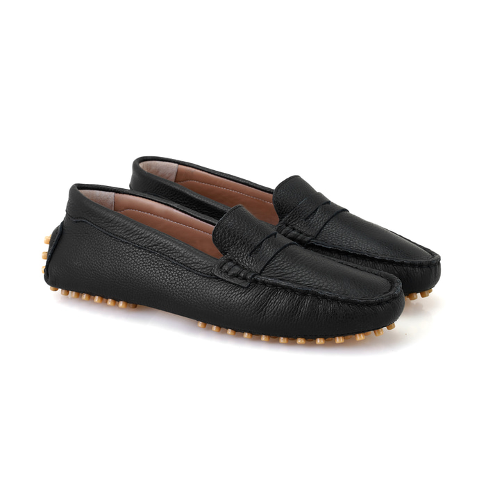 Kadın Siyah Deri Loafer