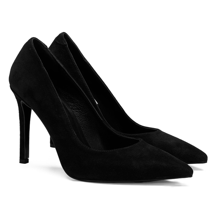 Kadın Siyah Süet Stiletto