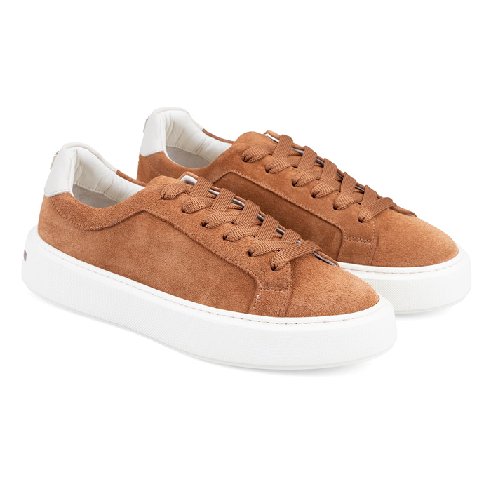 Kadın Taba Süet Deri Spor Ayakkabı