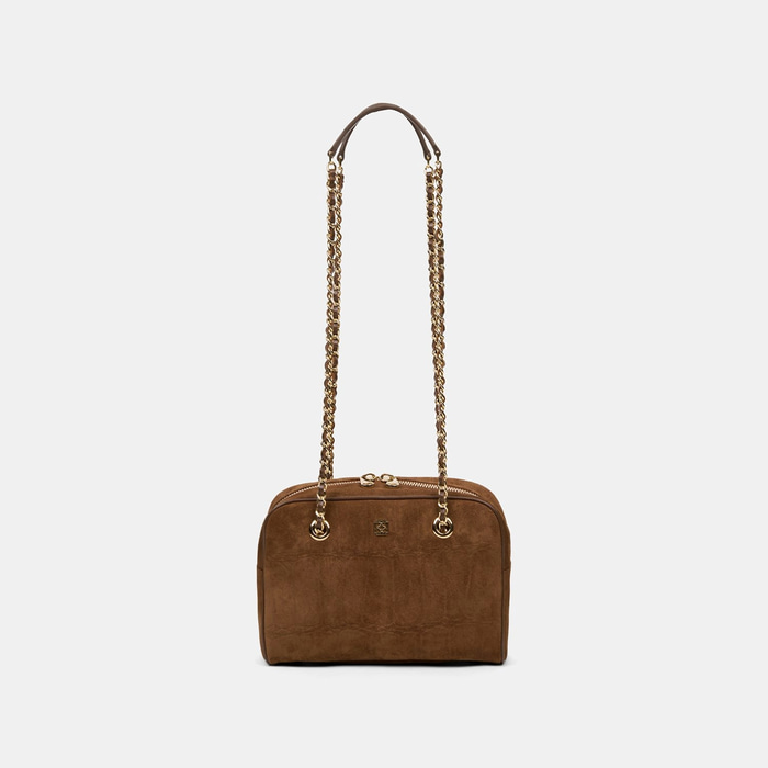 Kadın Vizon Zincir Askılı Süet Deri Omuz Çantası