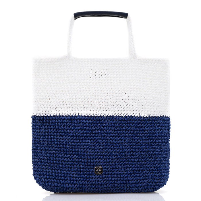 Kevin Lacivert Kadın Hasır Omuz Çantası