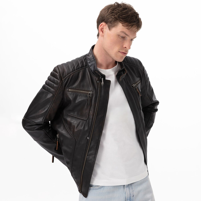 Nancy Vintage Erkek Deri Mont