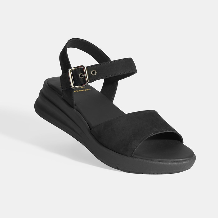 Selinna Siyah Kadın DesaComfort Deri Sandalet