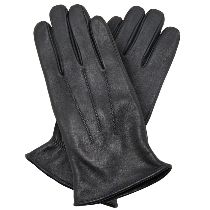 Siyah Erkek Lastikli Deri Eldiven