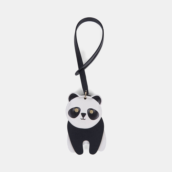 Siyah Panda Figürlü Deri Charm