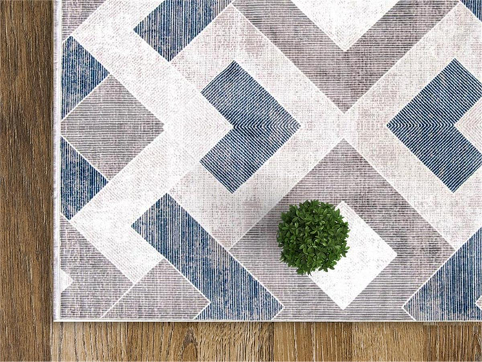 Dekorenti Halı-Sateen 6406 Mavi Halı