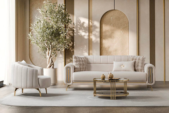 Dior Metal Ayaklı Koltuk TakımıSaltanat Mobilya