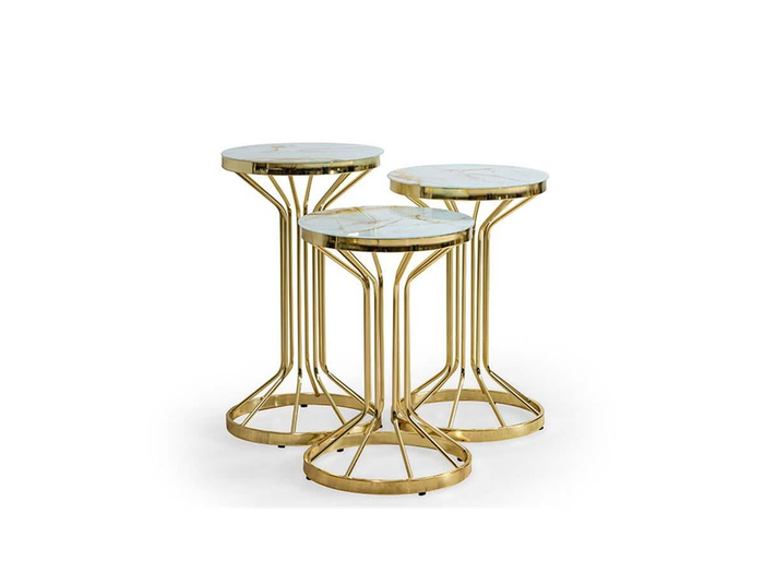 Nisan Sehpa-Bufalo Gold Metal Zigon Sehpa