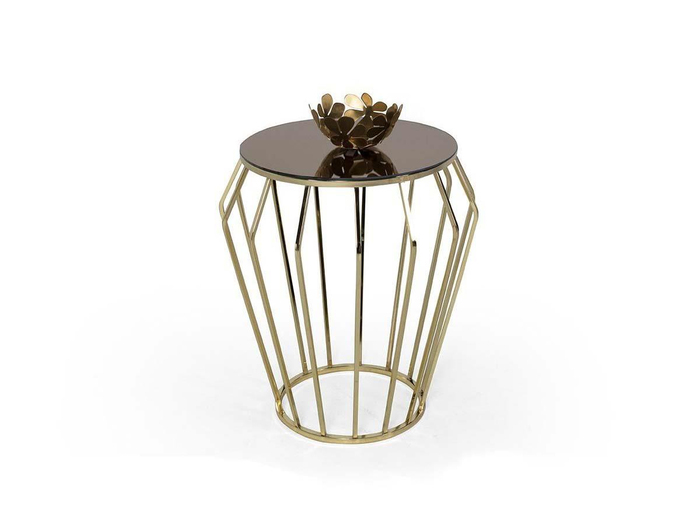 Nisan Sehpa-Paris Gold Metal Yan Sehpa