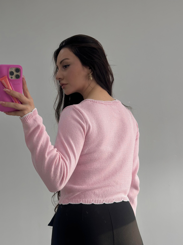 Ass Orj. Bordo Dantel Modelli Hırka