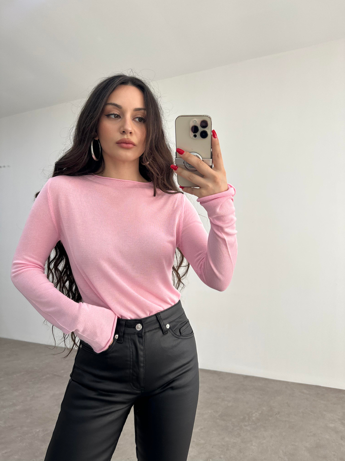 Basic Dik Yaka %100 Pamuk Bluz