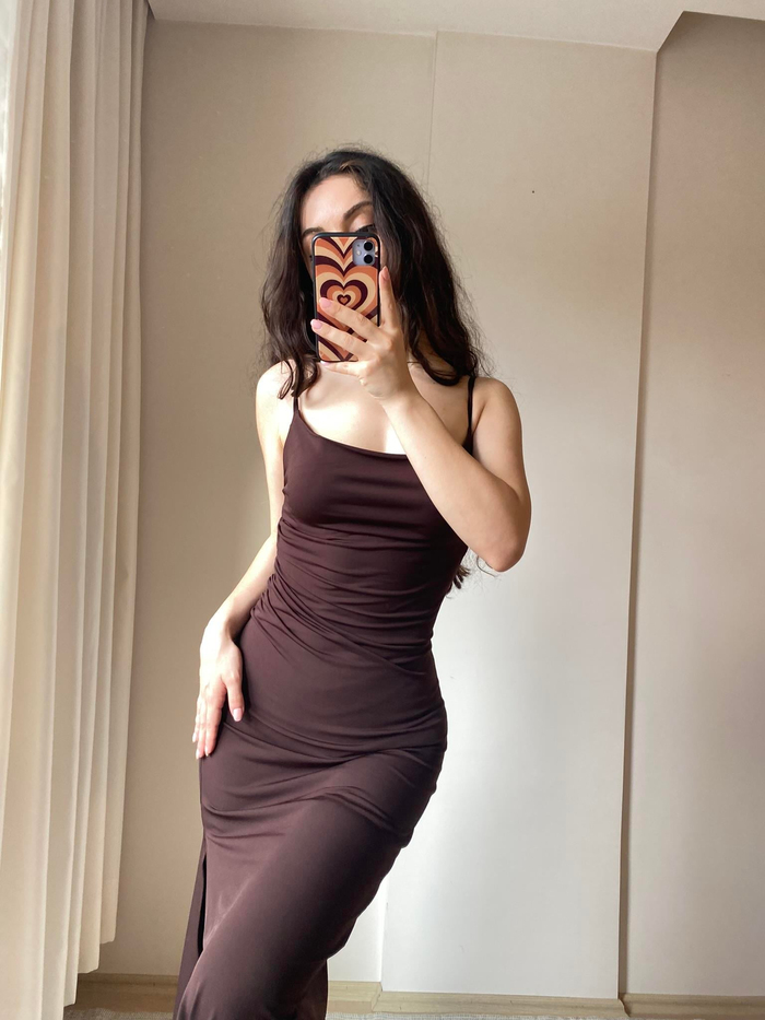 Classy Elbise -acı kahve