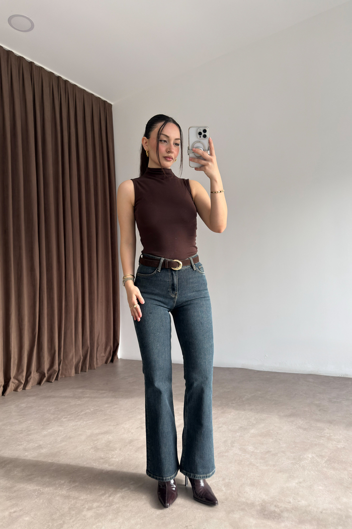 Clns Orj. Vintage Yeşil Flare Jean