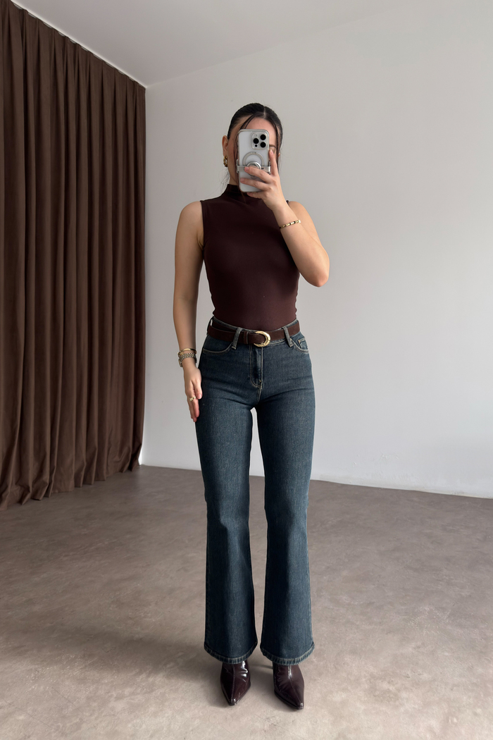 Clns Orj. Vintage Yeşil Flare Jean