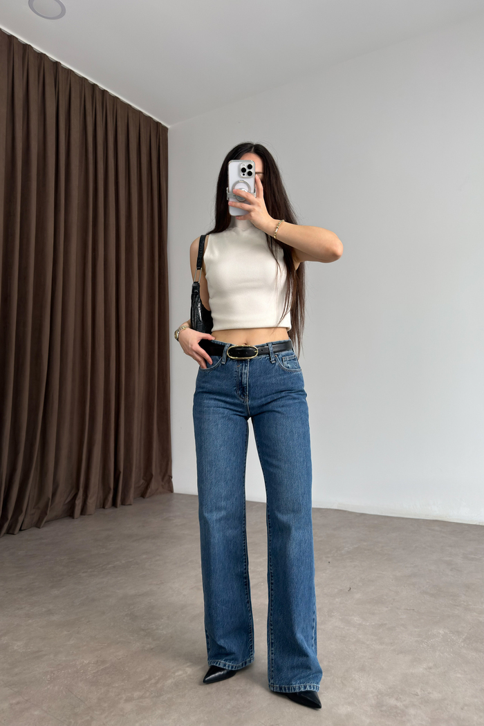 Clns Orj. Orta Mavi Straightleg Jean