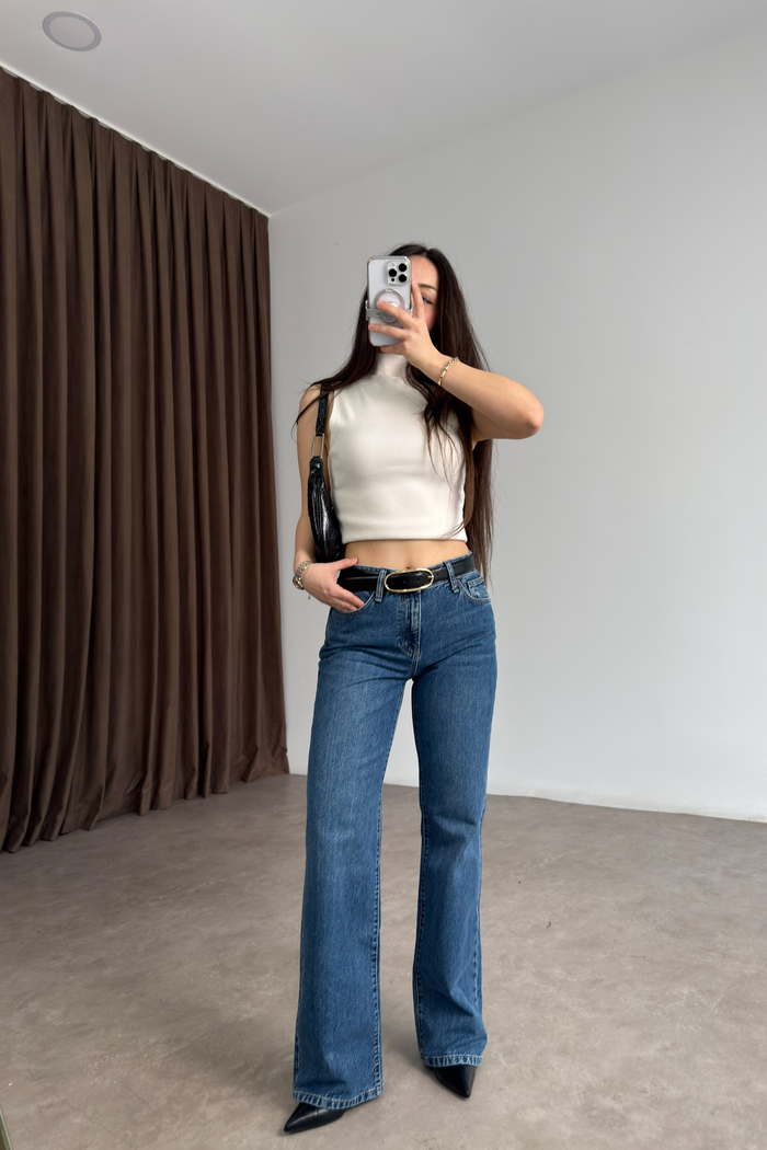 Clns Orj. Orta Mavi Straightleg Jean