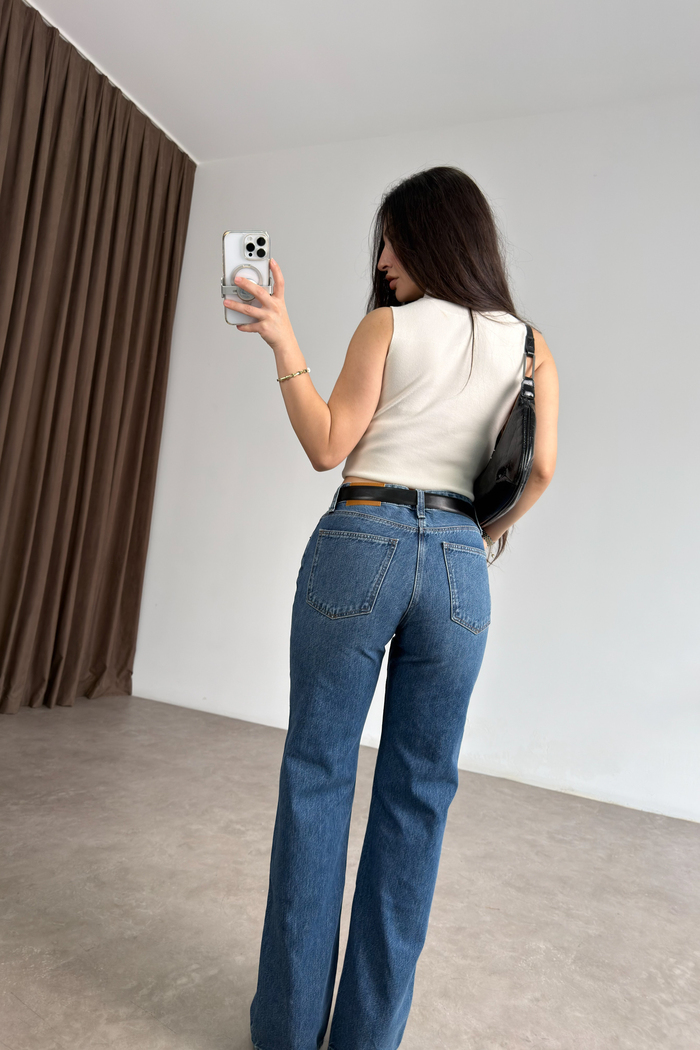 Clns Orj. Orta Mavi Straightleg Jean