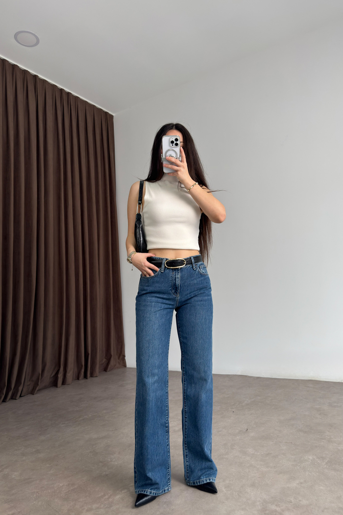 Clns Orj. Orta Mavi Straightleg Jean