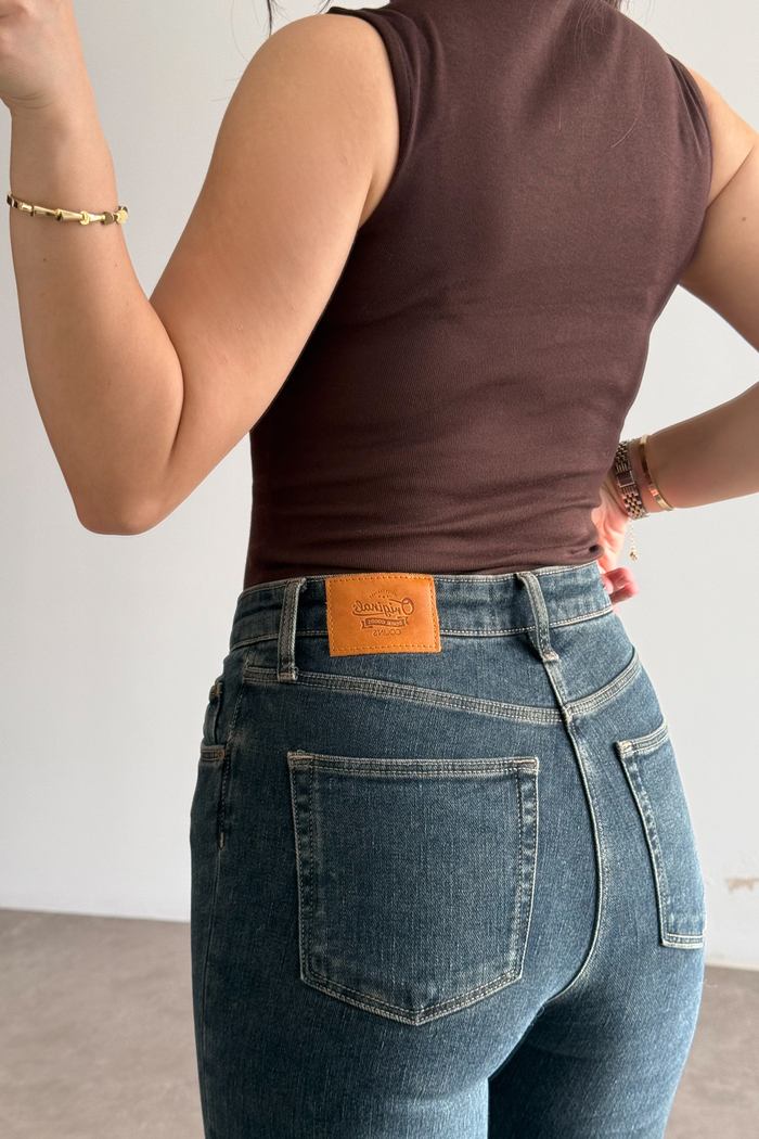 Clns Orj. Vintage Yeşil Flare Jean