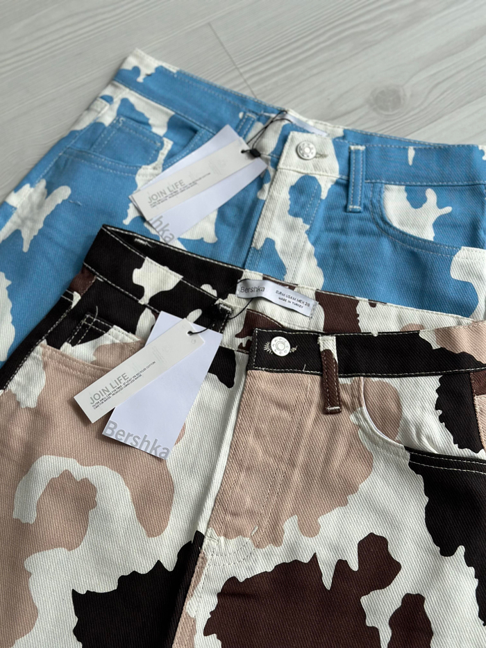 F/Brshka Orj. Kahve Cow Mini Etek