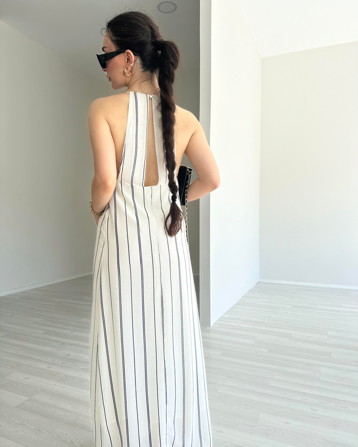 F/Mssimo Dtti Orj. Dokuma Çizgili Elbise