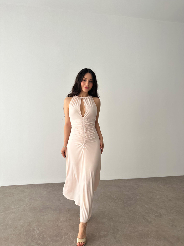 HM Orj. Bağlama Detaylı Midi Elbise