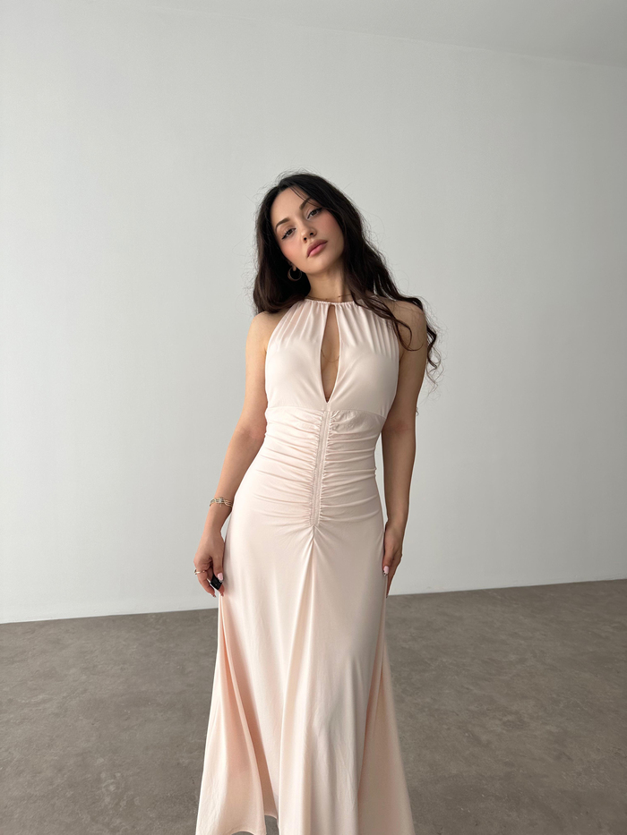 HM Orj. Bağlama Detaylı Midi Elbise