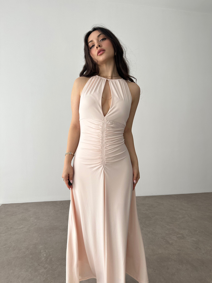 HM Orj. Bağlama Detaylı Midi Elbise