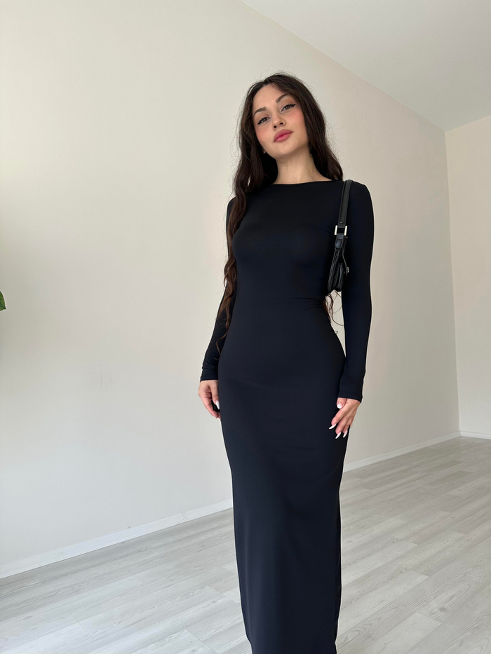 Lady Maksi Siyah Elbise