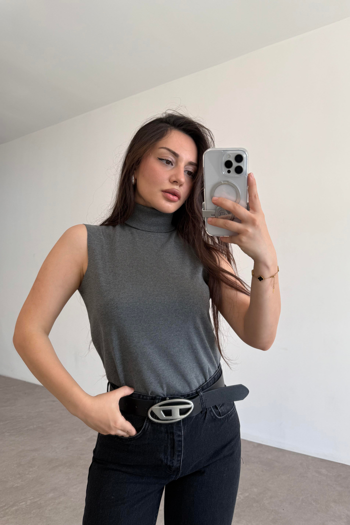 MNG Orj. Balıkçı Yaka Body Gri